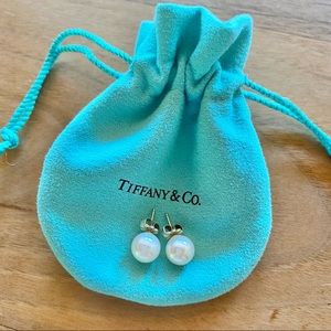 Tiffany & Co. Ziegfeld Collection Pearl Earrings Silver